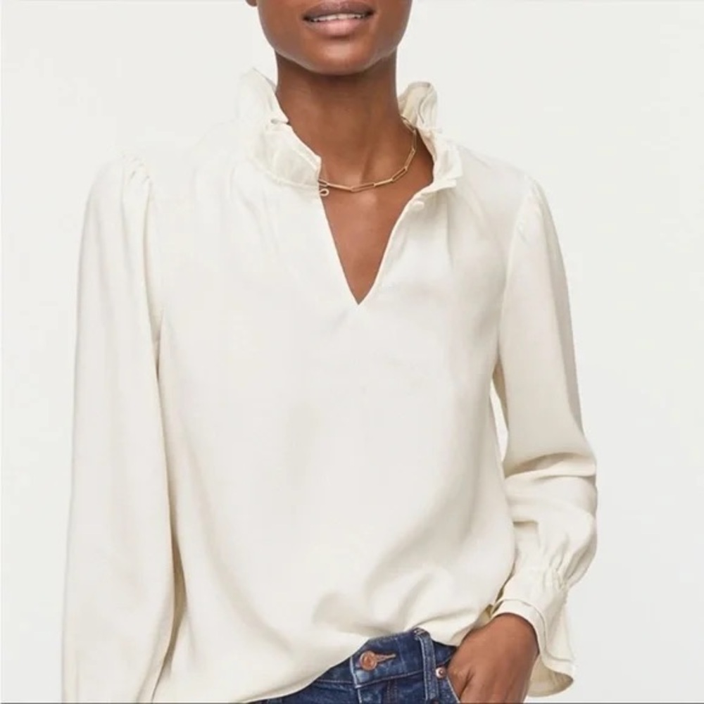 J.Crew Ruffleneck Blouse